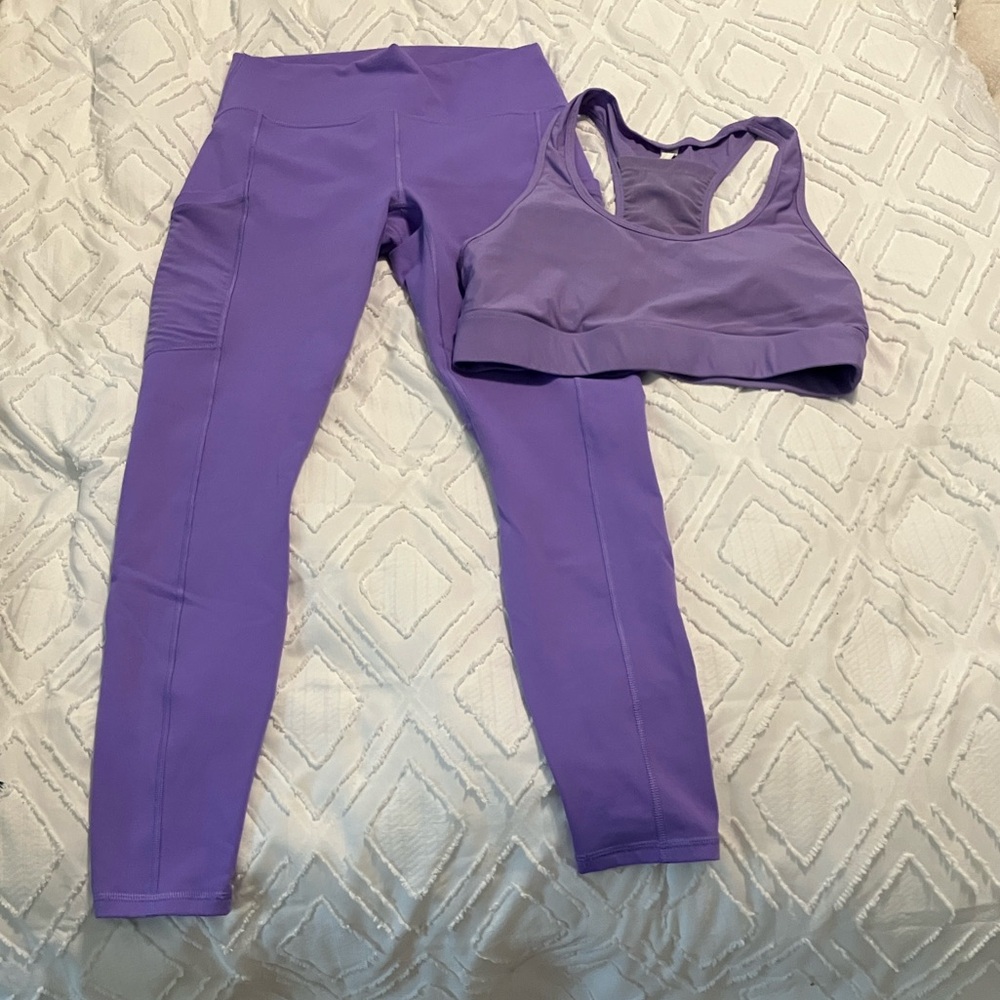 Fabletics PowerHold Lavender Activewear Set